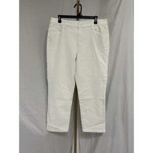Simply Vera Vera Wang Jeans‎ Womens 14 Crop White Stretch 5 Pocket